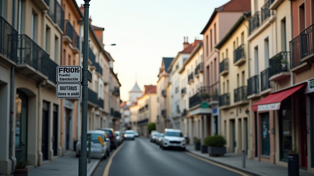 Quartier résidentiel avec commerces et services locaux